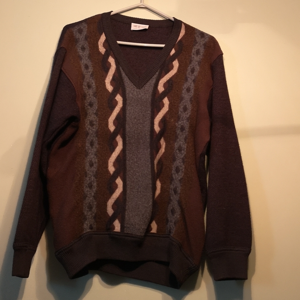😄Vintage sweater Italy large merino wool blend